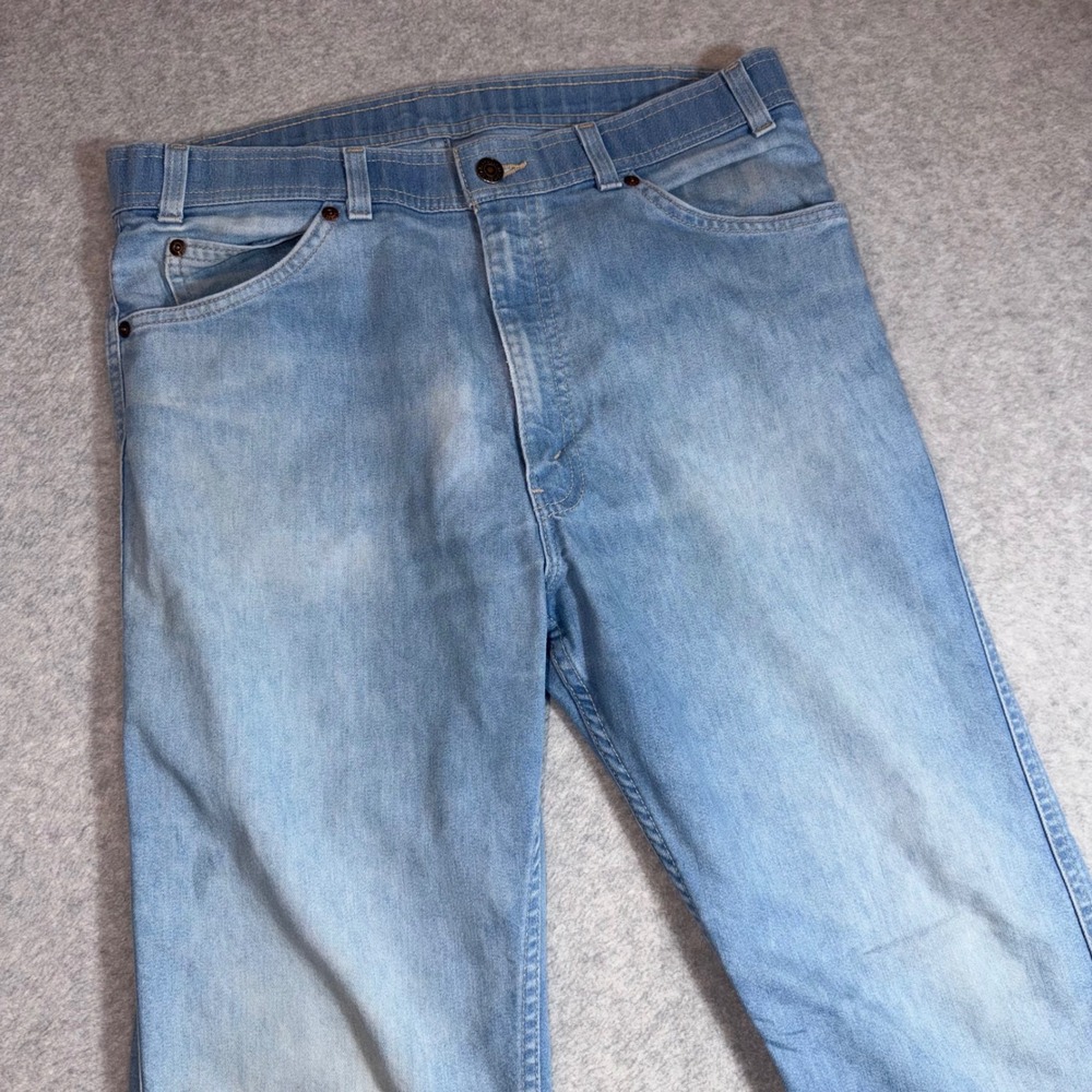 Vintage Levis Action Jeans Mens 36x31 Light Blue High Rise Denim Made USA 80s